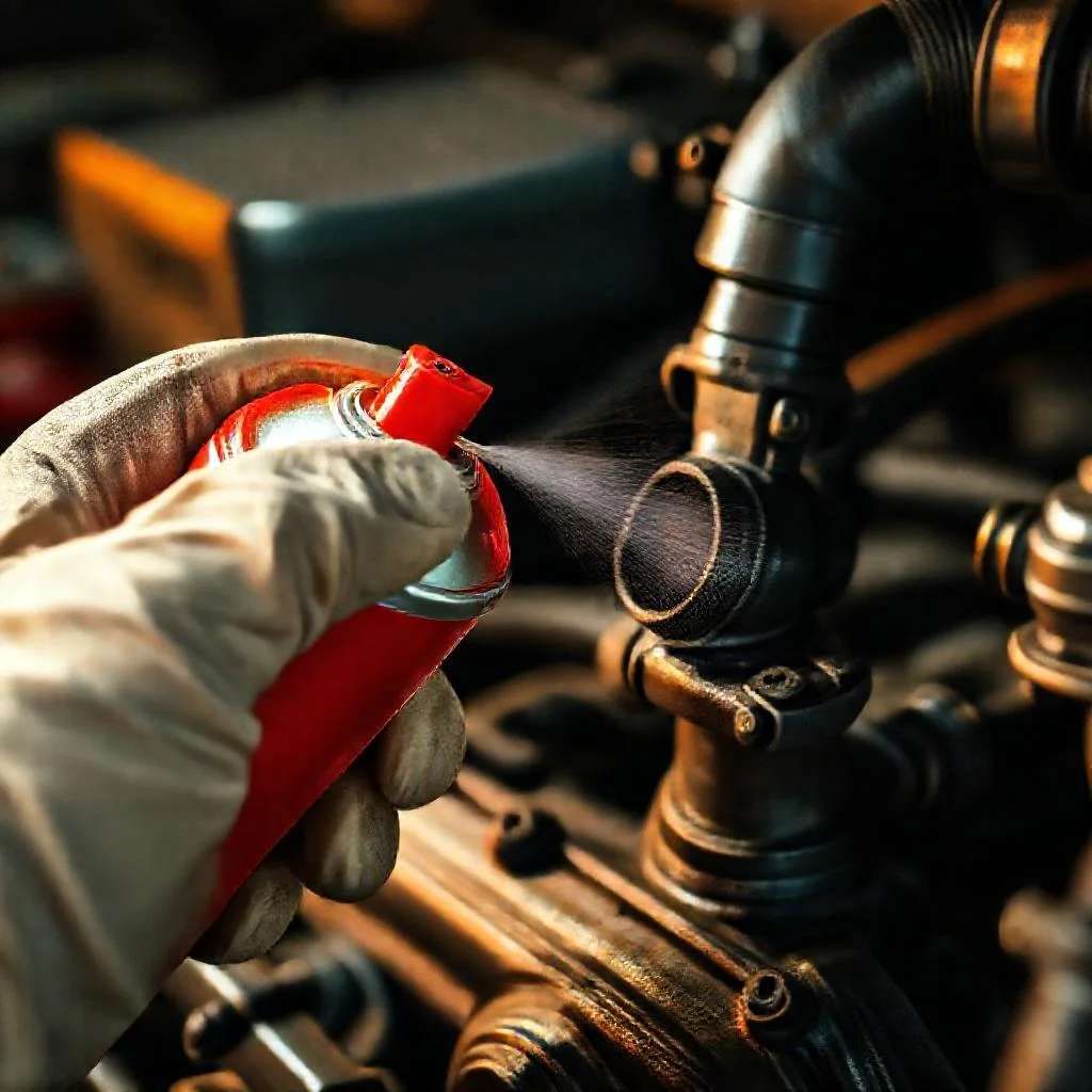 Фото по теме: Как правильно использовать очиститель карбюратора для поиска подсоса воздуха во впуск.