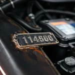 Фото по теме: Марка и код заводской краски по VIN-номеру на табличке под капотом.